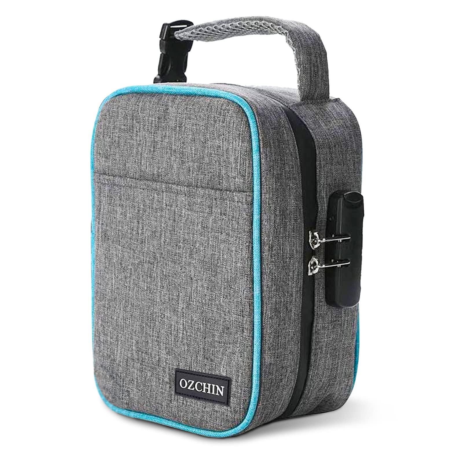 OZCHIN Smell Proof Storage Bag with Combination Lock Lockable Box Bag Travel Storage Case Activated Charcoal Bag Only (23 x 16 x 12cm)