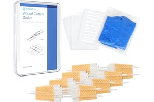 ZHIUGUZILLA 18 Piece Emergency Laceration Closures Kits, 4 Pc Butterfly Wound Closures, Free Surgical Repairment - Quikclot - First Aid Wound Care Christmas Gifts (Yellow, 4 PC)