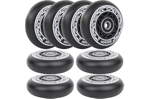 AOWISH 8-Pack 68mm Inline Skate Wheels Outdoor Asphalt Formula 90A Aggressive Blades Roller Skates Replacement Wheels with Sp