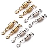 Zpsolution 6mm Magnetic Jewelry Clasps Lobster Clasp Oval Shape for Necklace Bracelet 8 pcs