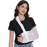 Ledhlth Breathable White Mesh Arm Sling for Men and Women | Breathable &amp; lightweight mesh sling for shower use, broken Arm and shoulder Injury