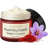 Auravedic Kumkumadi Night Cream with Retinol, Niacinamide & Saffron | Deep Hydration for Smooth, Even-Looking Skin | Overnight Repair & Radiance Support | 1.76 Oz (50g)