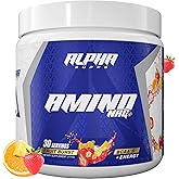Alpha Supps Amino NRG+ BCAA Amino Energy Recovery Powder - Hydration Blend with Electrolytes - Focus Blend for Optimal Performance Support in Men & Women (30 Servings, Fruit Burst)