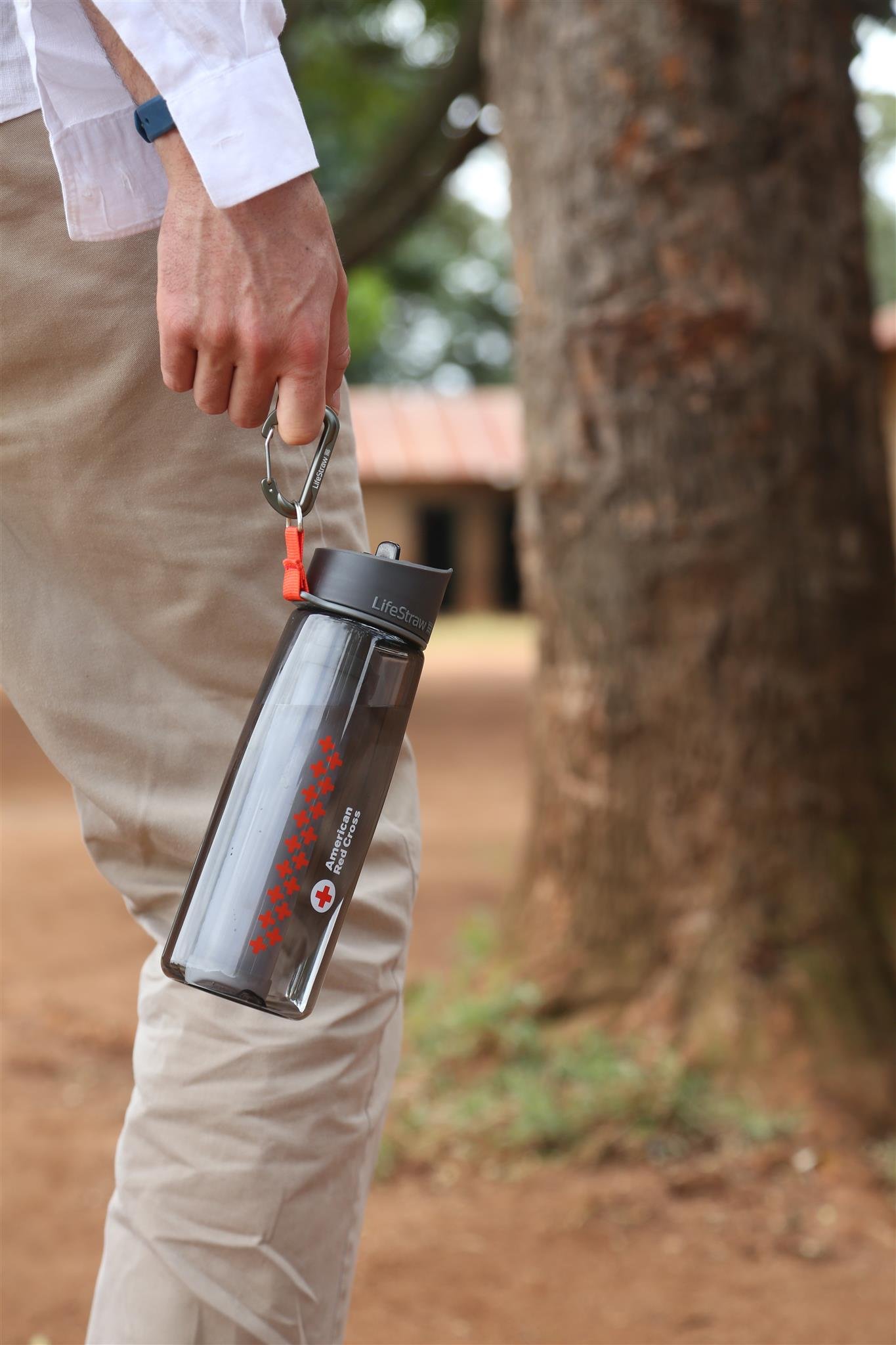 LifeStraw Go Water Filter Bottle with 2Stage Integrated Filter Straw for Hiking, Backpacking