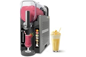 KELTEROOM Slushie Machine for Home with LED Display - One-Touch Reservation & 6 Pre-set Programs,No Ice Needed Slushy Machine 88oz Frozen Drink Machine for Frozen Margaritas,Frappés& Ice Cream Slushie