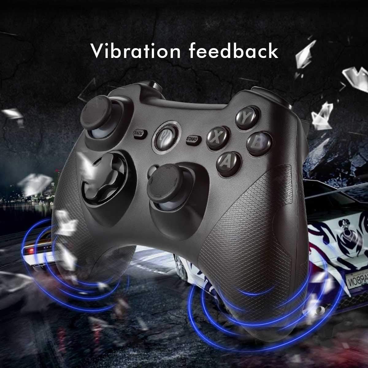 EasySMX Wireless Game Joystick Controller, 2.4G Wireless Gamepad Joystick PC, Dual Vibration, 8 Hours of Playing for PC/Android Phones, Tablets, TV Box: Computers & Accessories