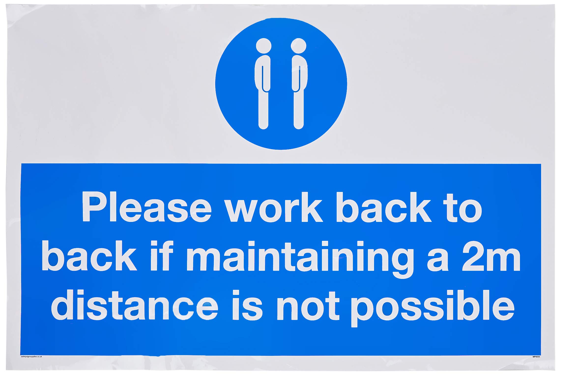 Please work back to back if maintaining 2m distance is not possible
