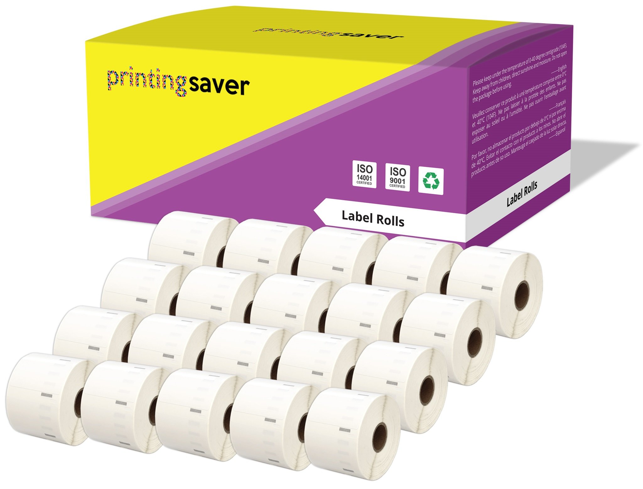 Printing Saver 20x 11354 57 x 32 mm Compatible Multipurpose Labels Rolls (1000 Labels per Roll) for LabelWriter 310 320 330 4XL 400 450 Turbo/Twin Turbo/Duo & Seiko SLP Label Printers