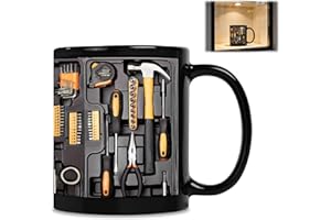 Tool Box Coffee Mug, 11oz Ceramic Mechanic Toolbox Coffee Cup for Birthday Anniversary, Tool Box Tea Mug Funny Gift for Husba