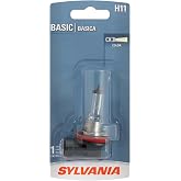 SYLVANIA H11 Basic Halogen Headlight Bulb, Fog, Cornering &amp; DRL, 1 Bulb | Standard Halogen Replacement Bulb with Dependable Everyday Output and an Easy, Direct-Fit Installation