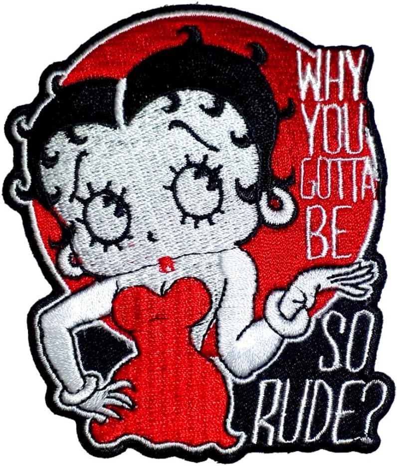 Betty Boop Why You Gotta Be So Rude Iron-On Patch