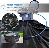 SIRUITON Patio Round Furniture Cover 230x100cm 420D Oxford Waterproof view 3