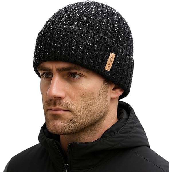 TOP-EX Men's & Women's Winter Beanie Waterproof, Fleece Lined Knit