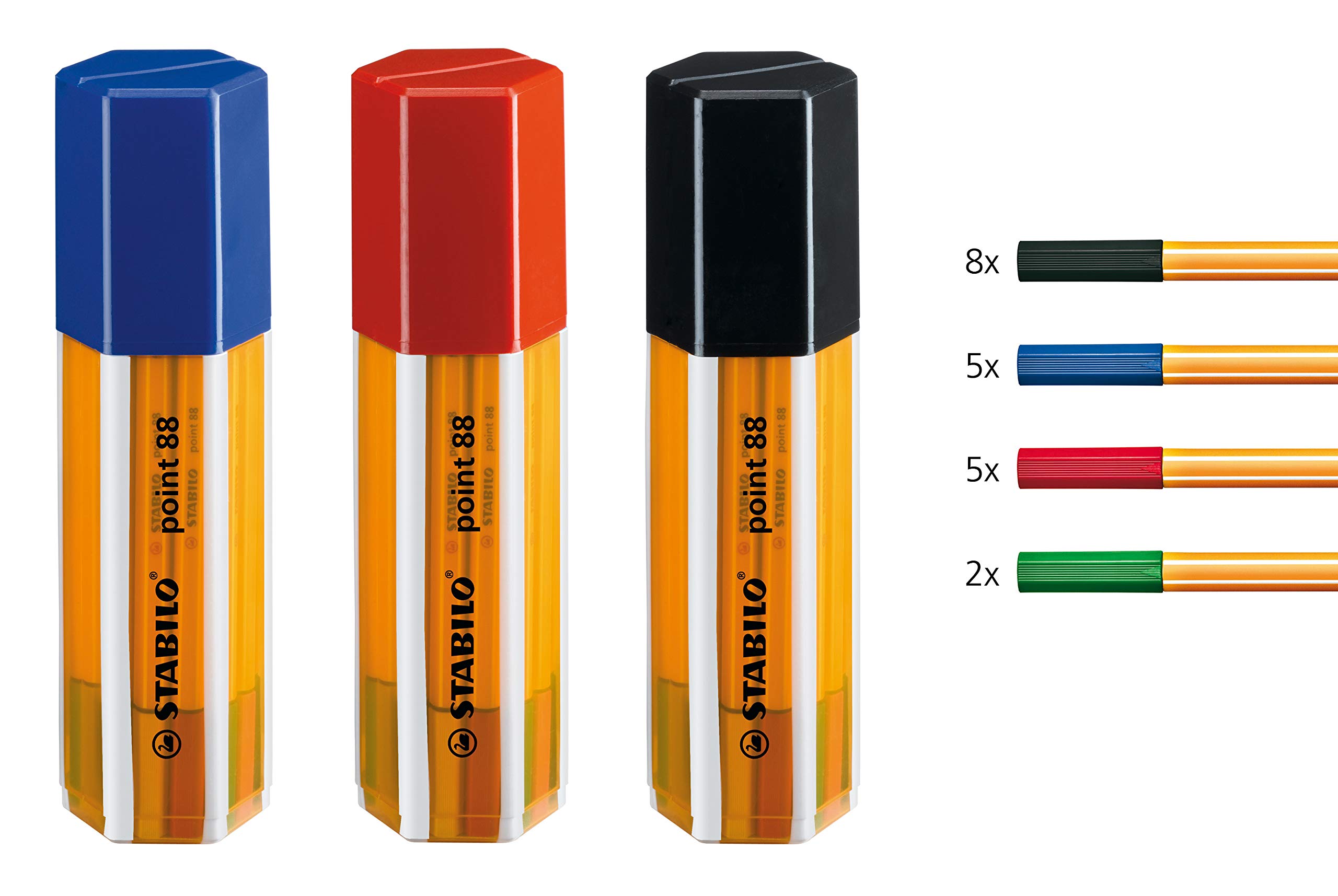 STABILO Fineliner point 88 - Big Box of 20 - Assorted Colours