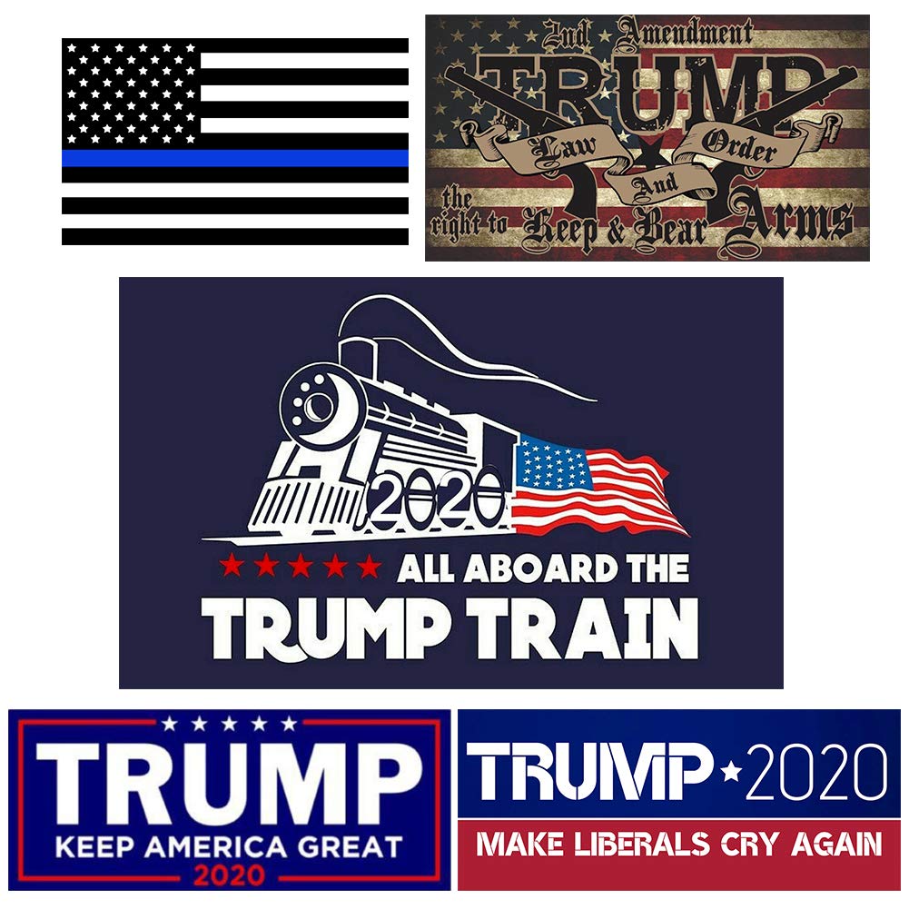 Qsum Trump 2020 Sticker 10 Pcs Trump Bumper Sticker For Presidential Election Five Different Sticker Designs Limited Time Offer Amazon In Car Motorbike