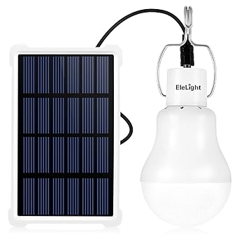 EleLight Solarleuchten Lampe LED 1.5W 140LM Solar Glühbirne Solarlampen tragbare Lämpchen Licht Birne für Camping Wandern Les