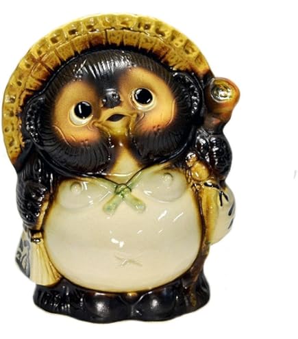 Amazon.com: 日本陶彩 Tosenkiln T96005500 Lucky Tanuki : Home & Kitchen