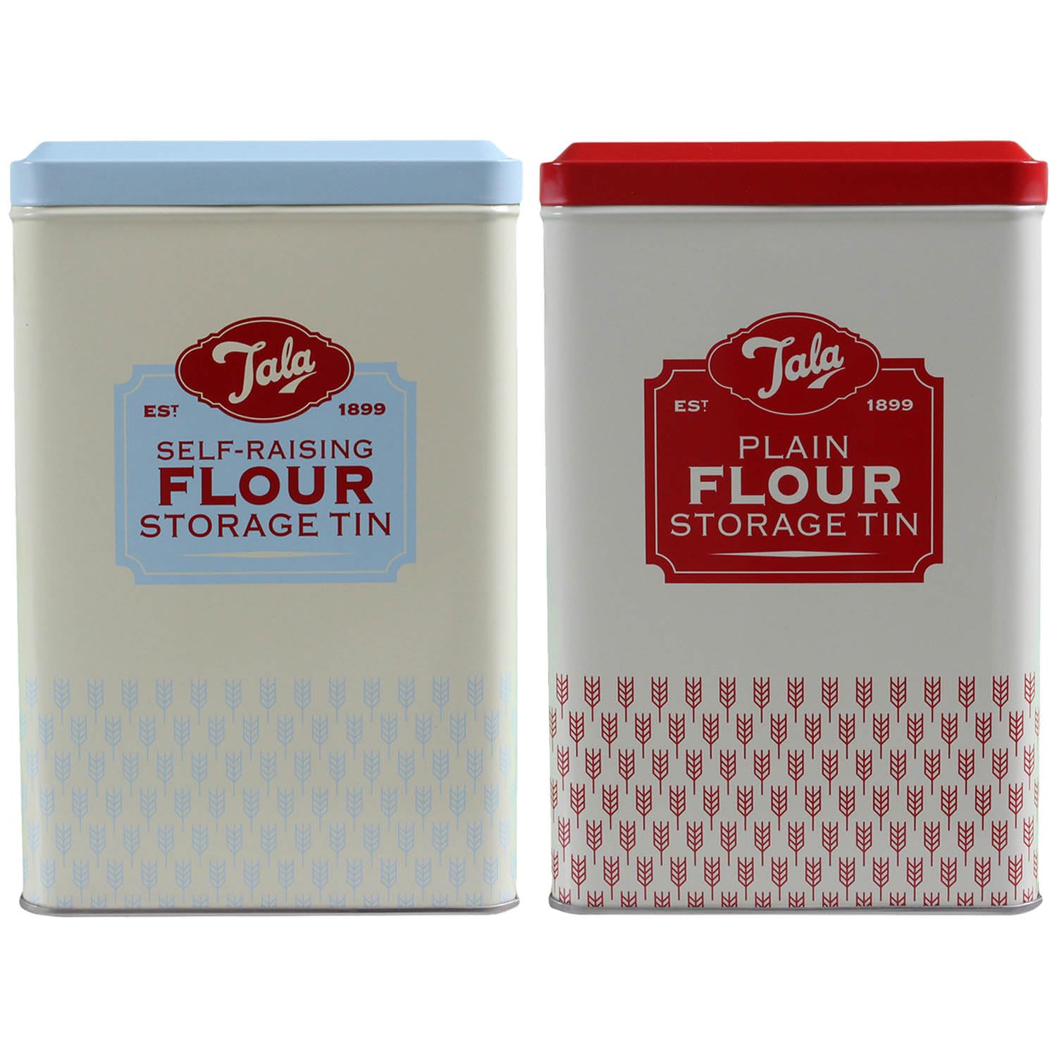 Set of Plain & Self Raising Flour Tins