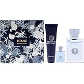 Versace Pour Homme by Versace for Men - 3 Pc Gift Set 3.4oz EDT Spray, 0.17oz EDT Spray (Mini), 5oz Bath and Shower Gel