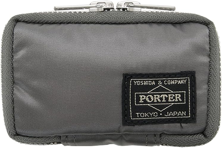 Amazon 吉田カバン ポーター タンカー キーケース メンズ レディース スマートキー ラウンドジップ ファスナー Porter 662 ブラックシルバー Porter ポーター 財布