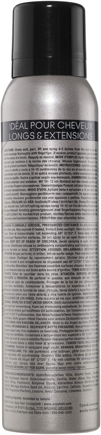 Sexy Hair Long Luxe Soft and Gentle Dry Shampoo, 175 ml, 175 ml (Pack of 1) - Image 3