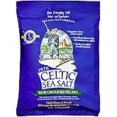 Celtic Sea Salt Fine Ground, Unrefined Mineral Salt, Bulk 5 lb Bag | Bulk fine grains with 70+ trace minerals for cooking, baking, and seasoning; hand-harvested, lab tested, no additives
