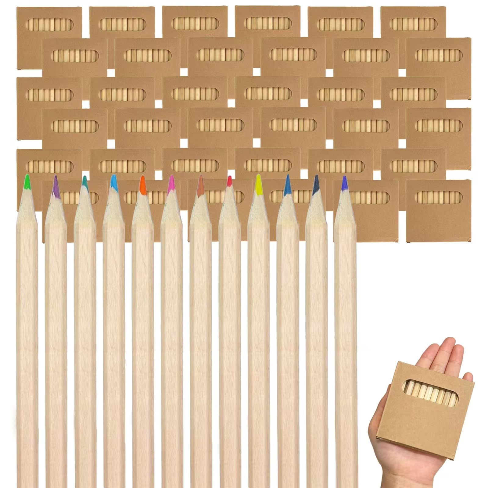 Photo 1 of 900Pcs Mini Colored Pencils Bulk Pre-Sharpened Short Art Pencils for Classroom, Party Favors & Wedding Goodie Bags,12 Assorted Colors- 3.5 Inch Kids Coloring Supplies in Kraft Gift Boxes (900)