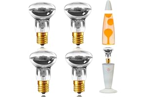 BLAKAPOO Lava Lamp Bulbs 25 Watt, R39 E17 Reflector Type Lava Lamp Light Bulb, 120V Replacement Light Bulbs for Lava Lamps and Glitter Lamps, Dimmable, 2700K Warm White, 4 Pack