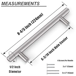 Probrico 10 Pack 6-3/10 inches Solid Stainless