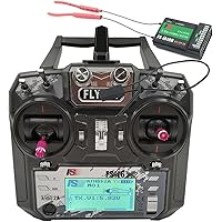 Alaohu Flysky FS-i6X 10CH RC Transmitter and Receiver FS-iA10B 2.4GHz AFHDS 2A for FPV Drone RC Car and Boat (Mode_2) Black