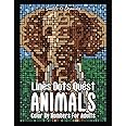 Lines Dots Quest Animals Color By Numbers for Adults: Color Quest Color By Number Coloring Book with Animals and Birds