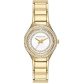 Michael Kors Women's Sylvia Three-Hand Gold-Tone Stainless Steel Bracelet Watch (Model: MK4941)