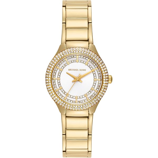 Amazon.com: Michael Kors Corey Three-Hand Black Leather  display picture 1