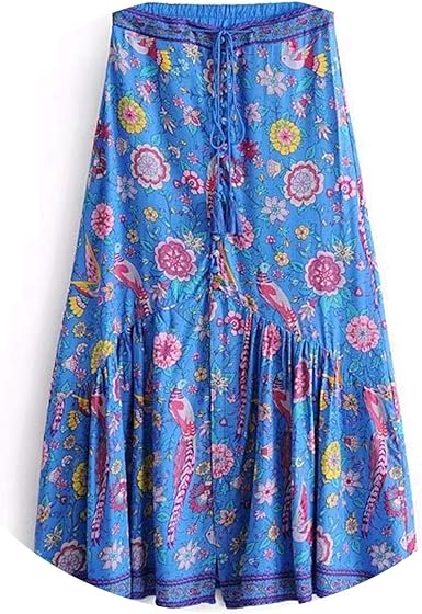blue maxi skirts