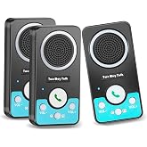 UHAXZ Wireless Intercom for Home, Full Duplex Two Way Intercom 1500ft Range | Hands-Free Wireless Intercom System for Business, 8-Level Volume, 4 Chimes, Indoor/Outdoor Intercom for Elderly(3 Pack)