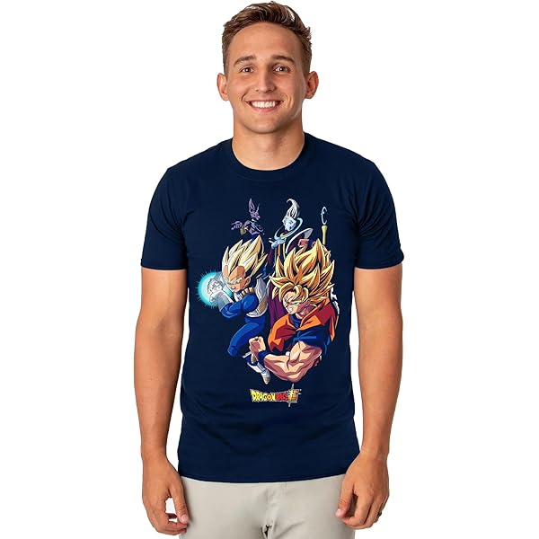 Amazon.com: Dragon Ball Z T-Shirt Men's Warrior Surge Adult Short