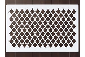 Dragon Scale Stencil – Fantasy Reptile Scale Pattern Design Template Reusable Art Stencil for Painting, Crafting and DIY Proj