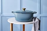 Le Creuset Signature Enamelled Cast Iron Round Casserole 24 cm Chambray view 7