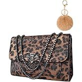 Gleease Leopard Print Purses For Women Cheetah Purses Small Shoulder Bag Vintage Handbag Crossbody Bags Clutch