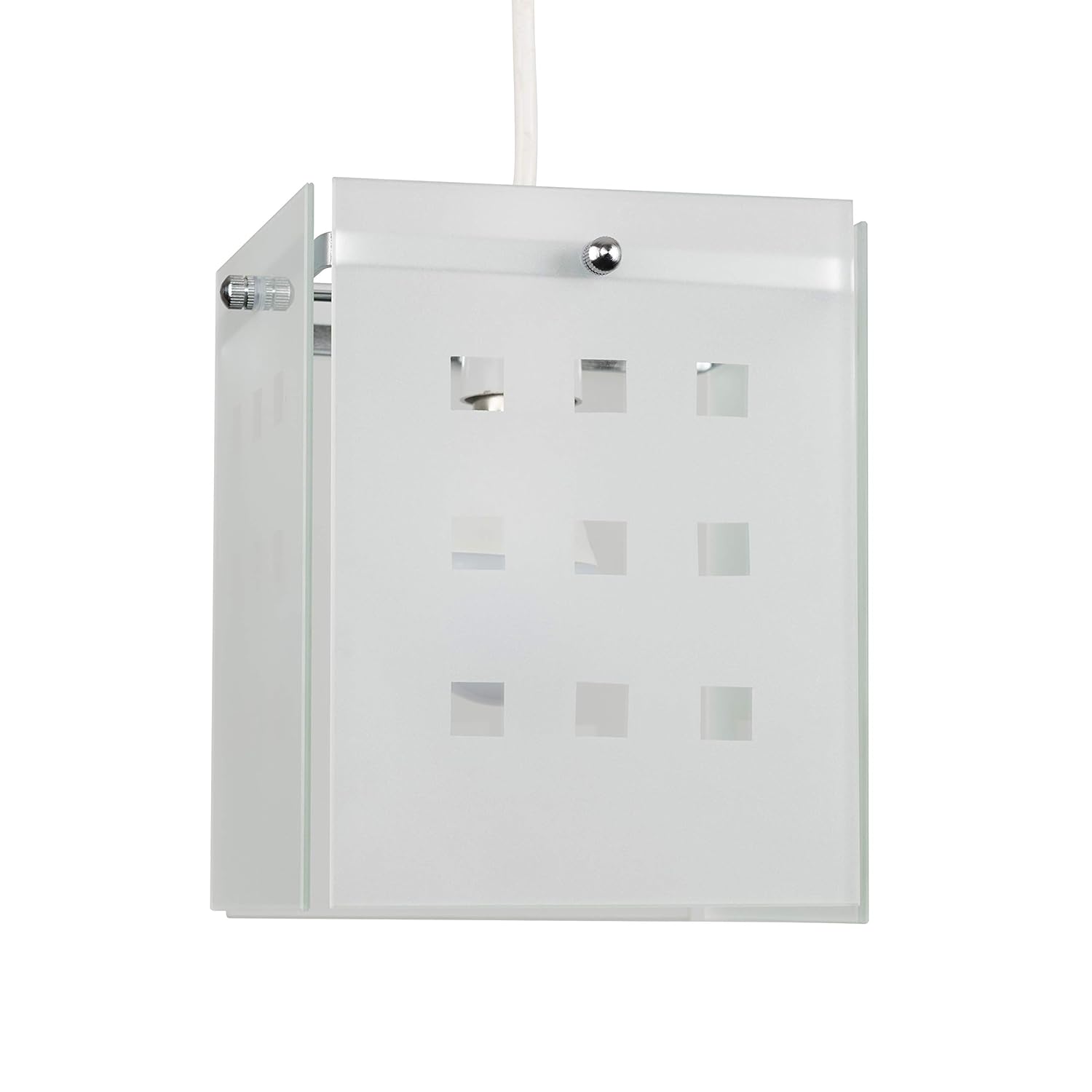 Modern Clear Frosted Glass 4 Panel Ceiling Pendant Light Shade