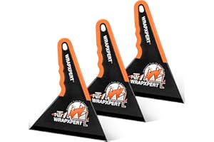 WRAPXPERT Triangle Squeegee Tool, 3 Pcs, Black+Orange, 4.72in x 3.94in, Window Tinting Tool