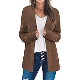 Bosmeer Women's Open Front Long Sleeve Cardigan Sweaters Business Casual Lightweight Outerwear Coats Fall Fashion Clothes
