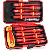 Devvicoo 13PCS Electrician Screwdriver Set, 1000V Insulated | S2 Steel Magnetic Tips, PP+TPR Anti-Slip Grip, GPSR Certified. For Industrial Electricians &amp; Electrical Repairs