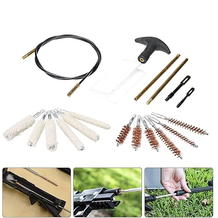 Janolia Waffenreinigungs-Set, 16-teilig, universeller Schrotflintenreiniger, mit tragbarer Tasche, Reinigungsset für 9 mm 22 