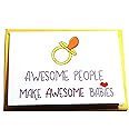 PepperZone Baby Shower Card for New Parents, Awesome People Make Babies, Pregnancy Announcement, Gender Reveal, Funny Welcome Baby Boy or Girl Card