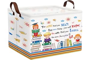 ASKETAM Reading Book Storage Basket Organizer for Nursery, Classroom, Library, and Daycare Store Books, Clothes (Kid Learning)