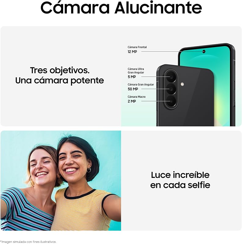 Galaxy A 5G, Smartphone Android, 128 Go, Smartphone déverrouillé, Noir, Version FR