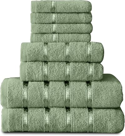 GC Gaveno Cavalia 8 Pc Egyptian Cotton Towel Bale Sage Green 450 GSM