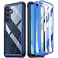 Poetic Guardian Case for Samsung Galaxy A16 4G/5G, [2 Front Frame] [20 FT Mil-Grade Drop Tested] Full-Body Hybrid Shockproof Cover with Built-in Screen Protector, Blue/Clear