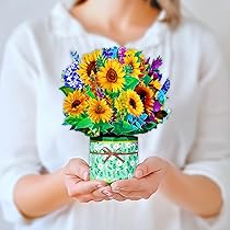 3D Pop Up Greeting Cards Sunflower Birthday Mother... - Grandado